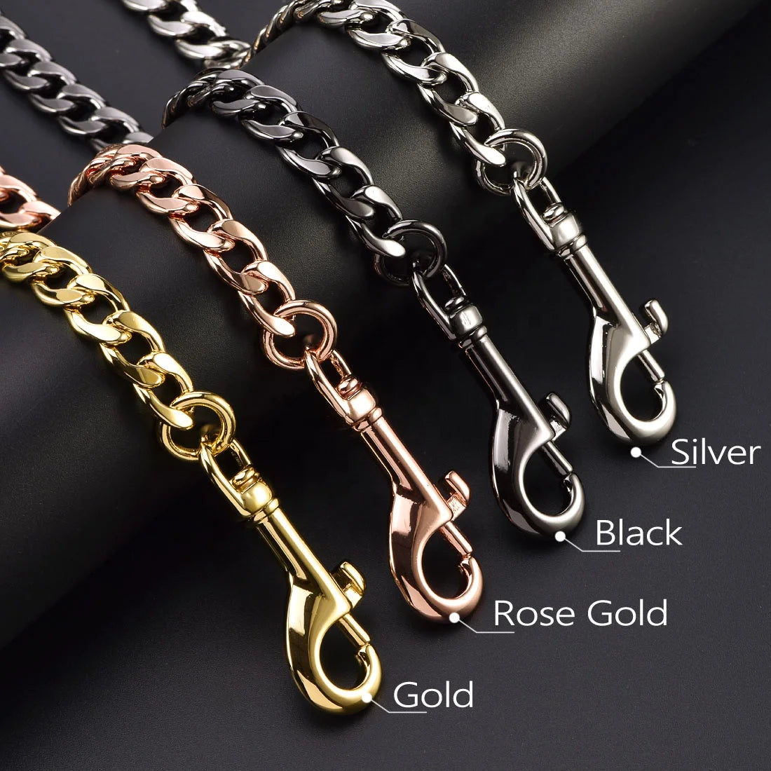 Ergonomic Comfortable Handle Heavy Duty 11.5MM Stainless Steel Pet Leash Luxury Dog Leash Waterproof Chew Proof Chain