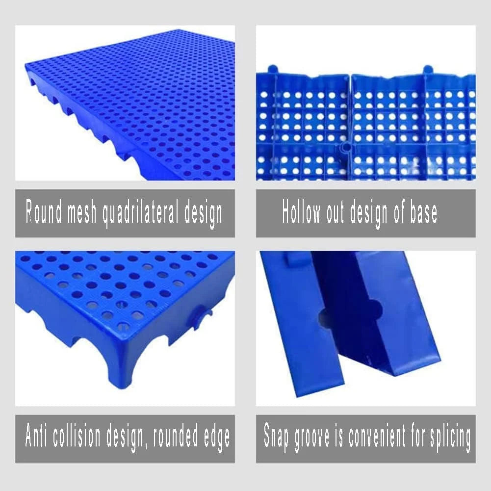 Heavy Duty 2 PCS Grid Plastic Pallets HDPE Stackable Pallet Rack