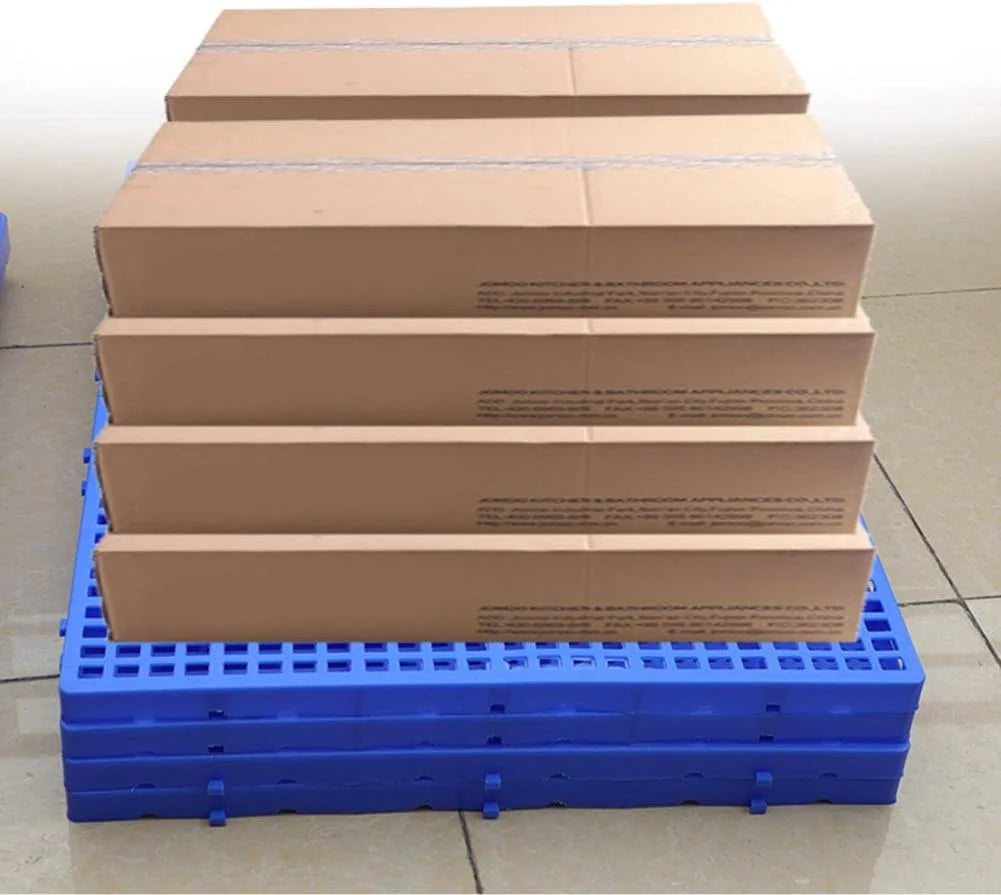 Heavy Duty 2 PCS Grid Plastic Pallets HDPE Stackable Pallet Rack