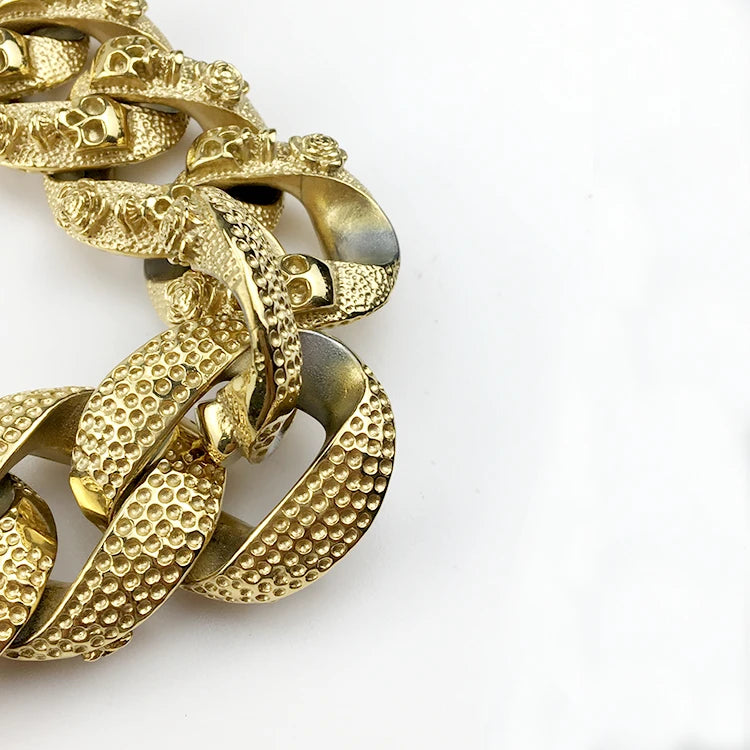 Luxury Custom Gold Chain Dog Leash Stainless Steel Stylish Unique Pattern Lead Leash Snap Hook Metal Pet Chains