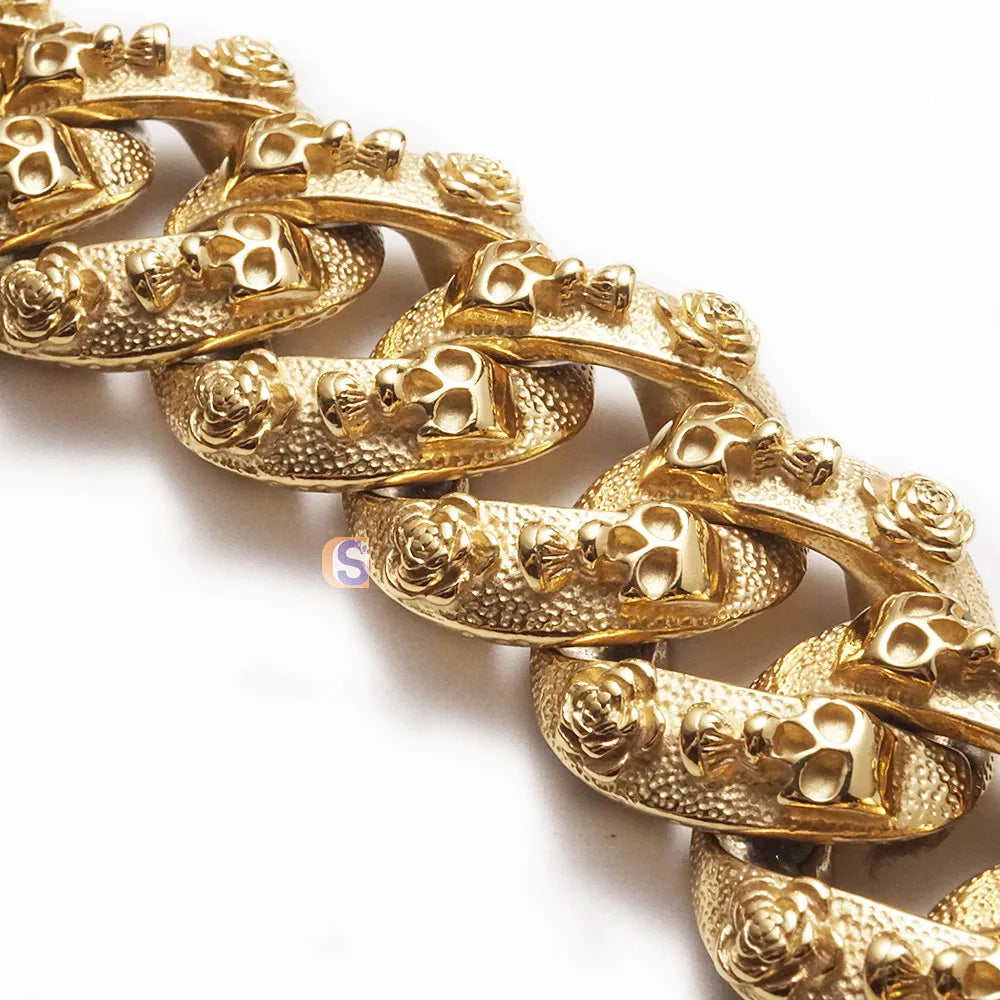 18K Gold Dog Cuban Link Dog Collar Choke Chain Collar for Dog