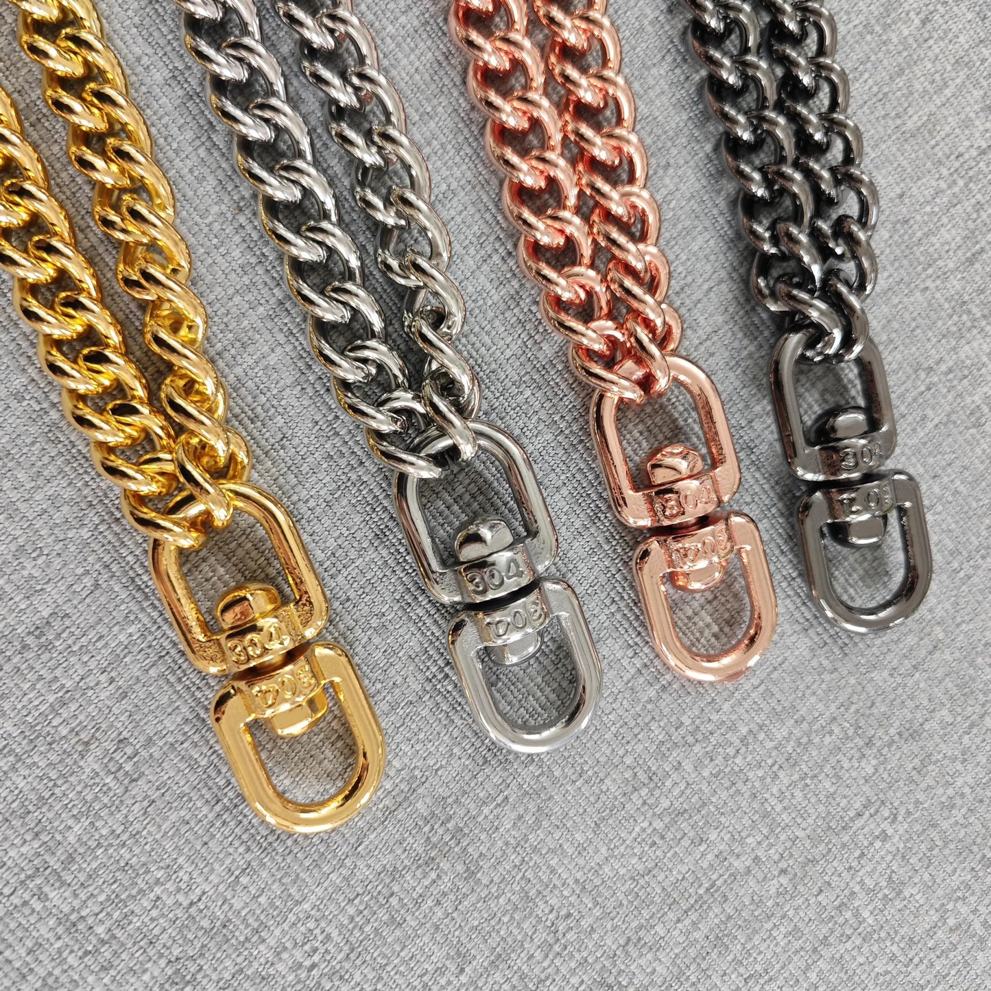 Pet Training Collars Stainless Steel Choke Chain Rose Gold Prong Collar, Pinch Dog Collar with Quick Release Buckle for Dogs