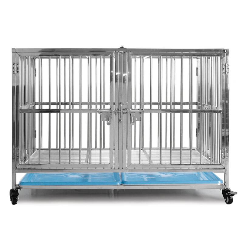 Wholesale 36\" Custom Size Pet Cage Black Stainless Steel Dog Cage with Solid Pattern