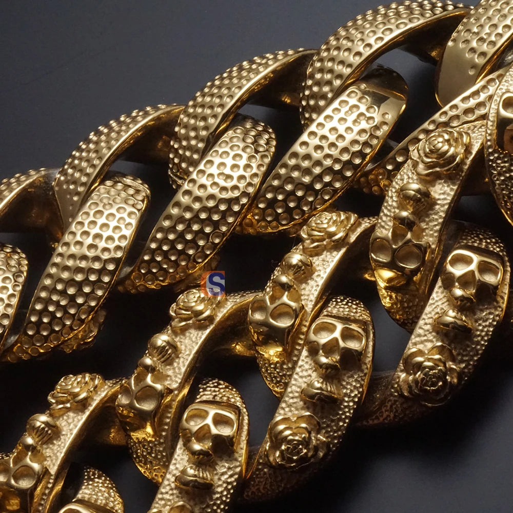 18K Gold Dog Cuban Link Dog Collar Choke Chain Collar for Dog