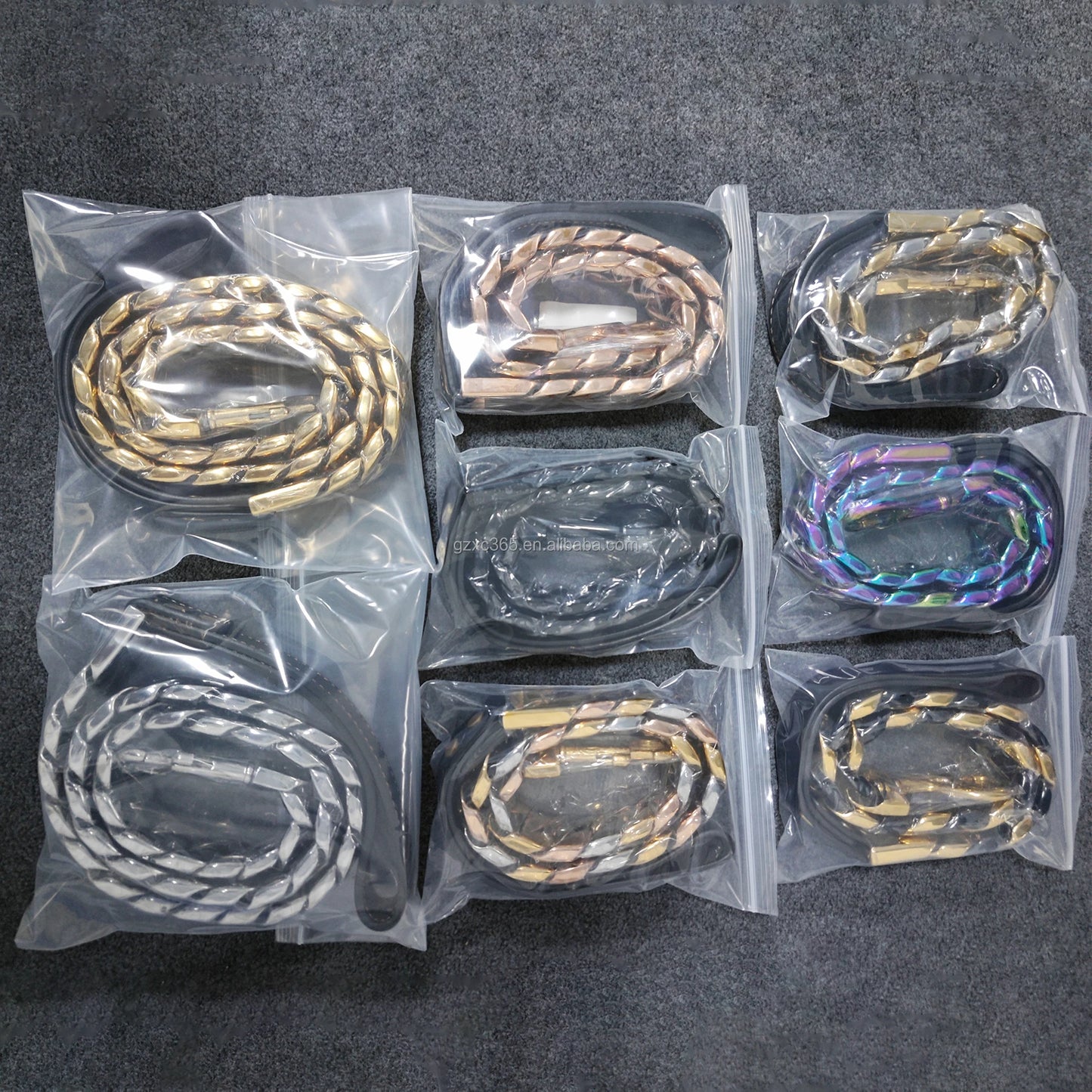 New Design 18K Gold Bully Dogs Doberman Cuban Link Chain High Quality Metal Gold Stainless Steel Three Color Dog Leash